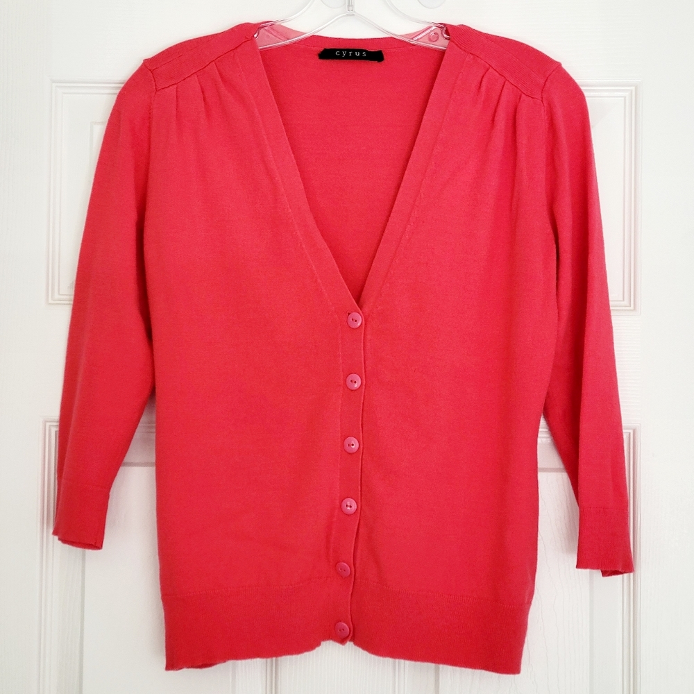Cyrus Cardigan Pink V-Neck M